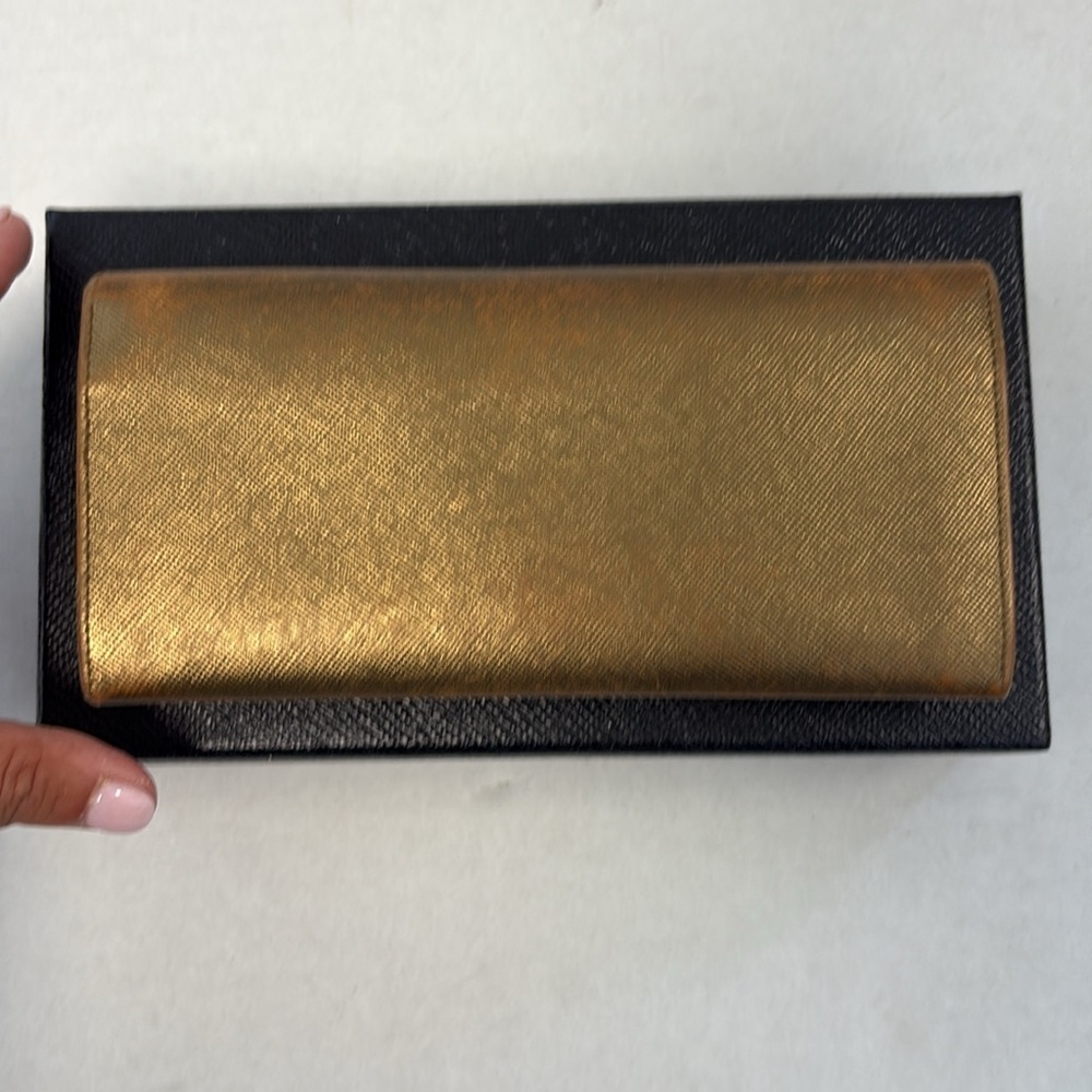 Prada Metallic Gold Wallet - Picture 4 of 7